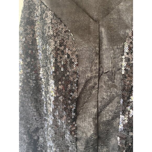 Andree by Unit Shine Bright Tank Womens Size Small in Black Sequins witchy goth - Picture 3 of 8